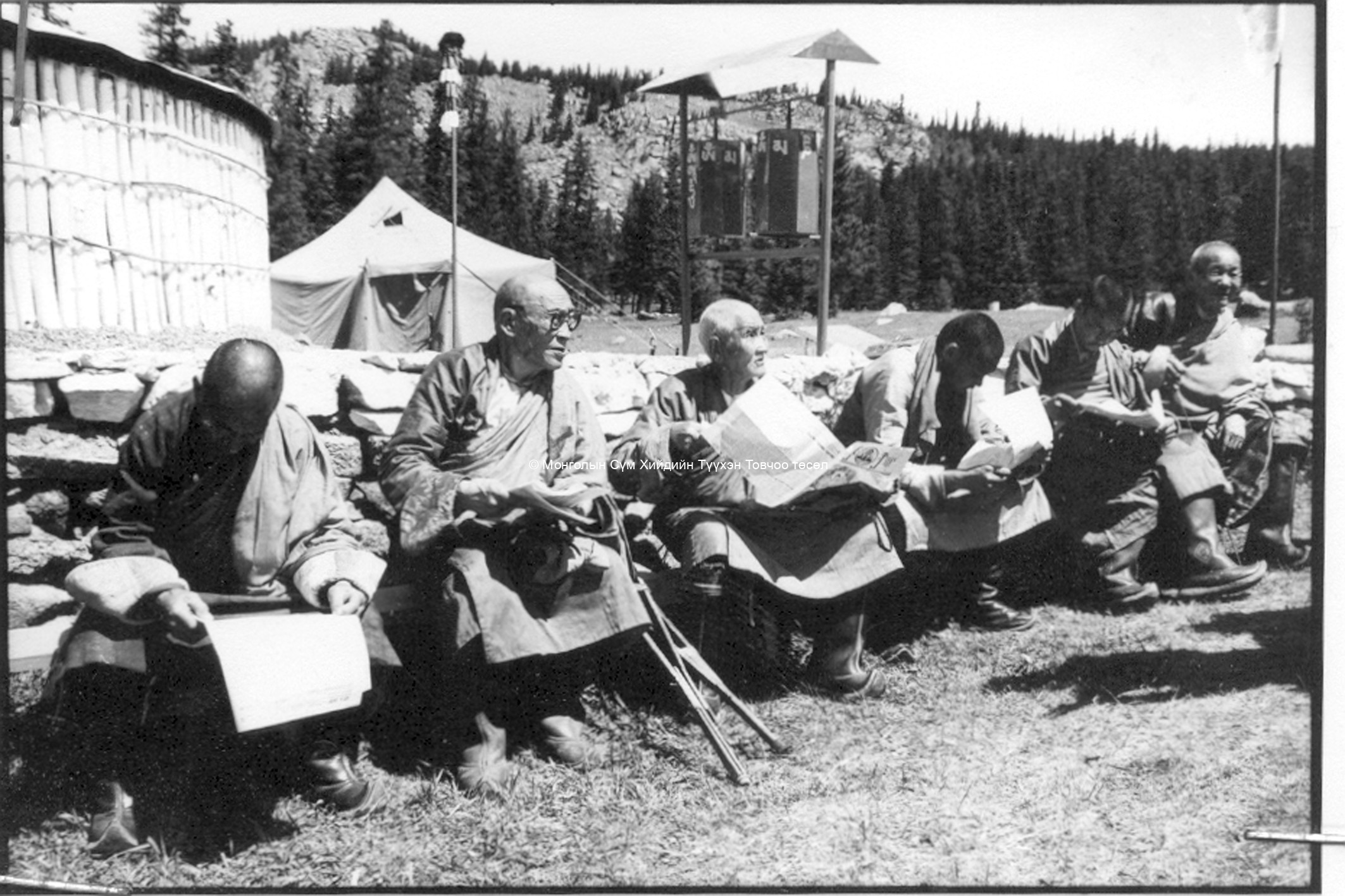 Reopening of a yurt temple in 1990. Film Archives K-44686 Reopening of a yurt temple in 1990. Film Archives K-44686
